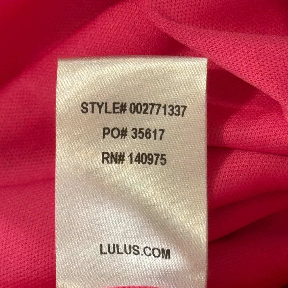 Lulu's Sexy Salmon Pink Red Strapless Jumpsuit Medium Wide Leg Cropped Womens - Picture 10 of 10